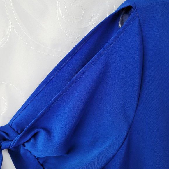 AB Studio Sz 16 Split Short Sleeve Lined Dress - Picture 8 of 10